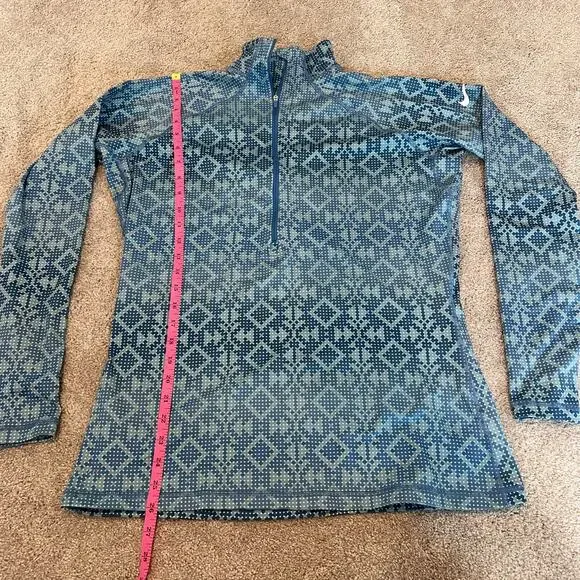 Nike Pro Women's Quarter Zip Activewear Top Bright Blue Size XL - Picture 8 of 8